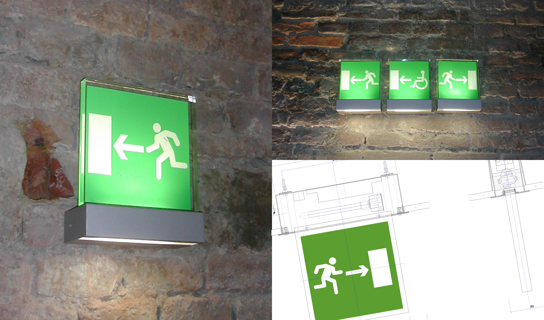 DIVERSE Rettungszeichenleuchten -